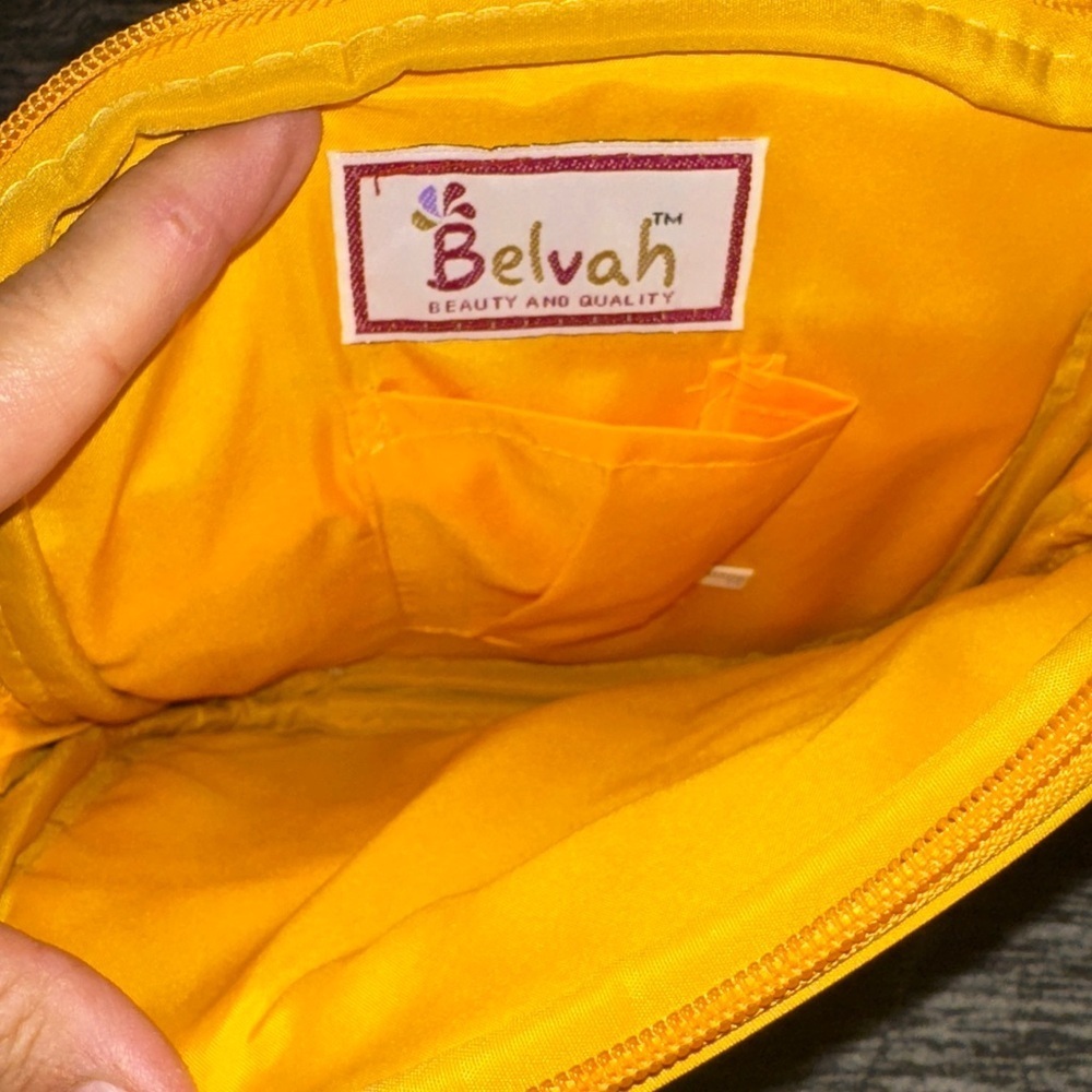 Belvah Small Messenger Bag Purple Gold - Picture 2 of 5